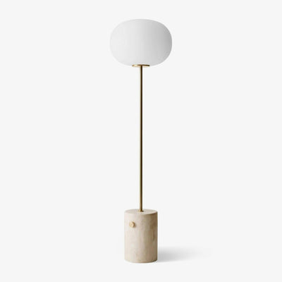 Iloryra Column-Base Travertine Floor Lamp
