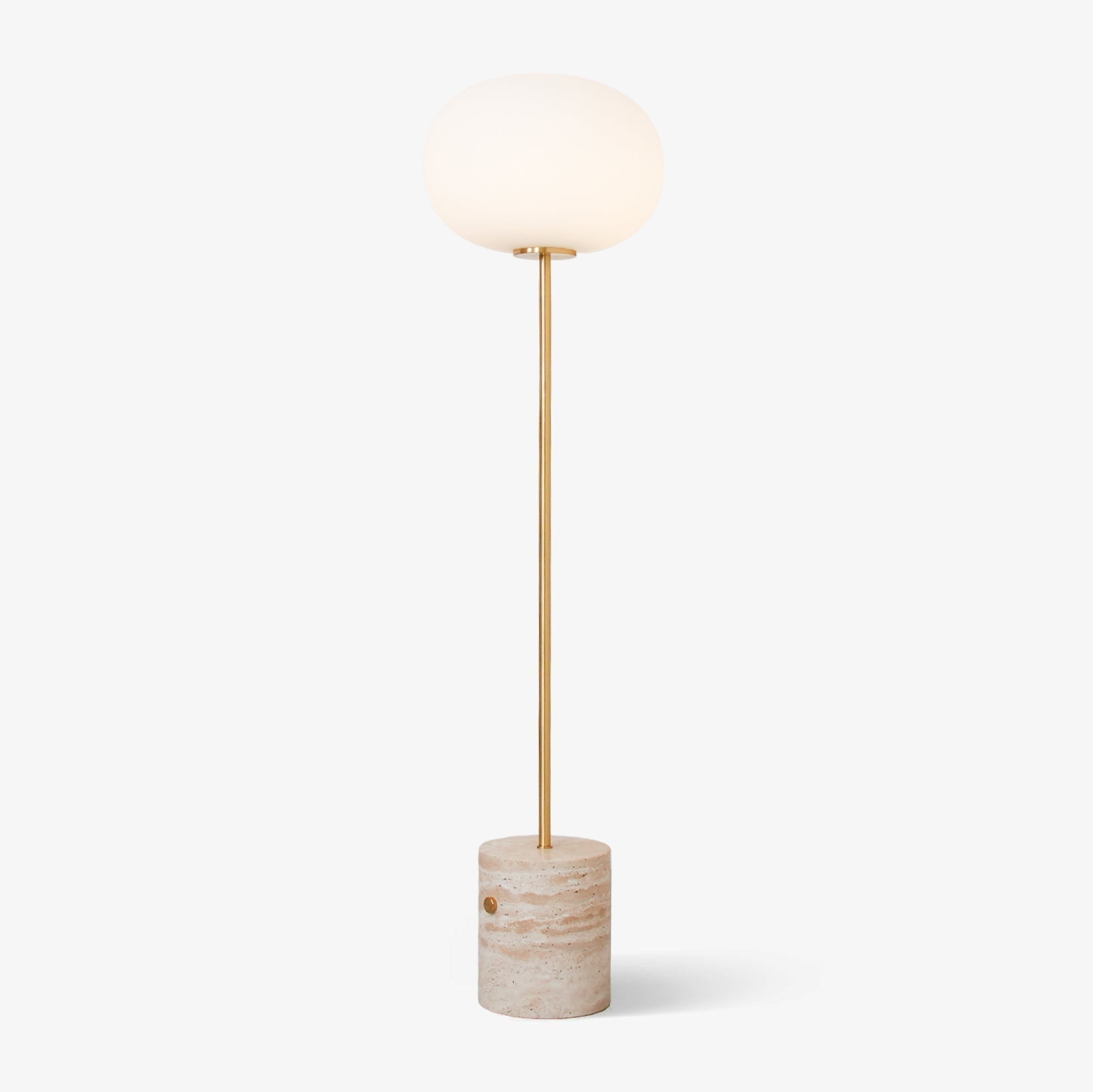 Iloryra Column-Base Travertine Floor Lamp