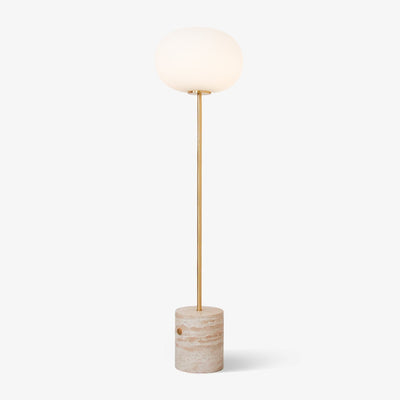 Iloryra Column-Base Travertine Floor Lamp
