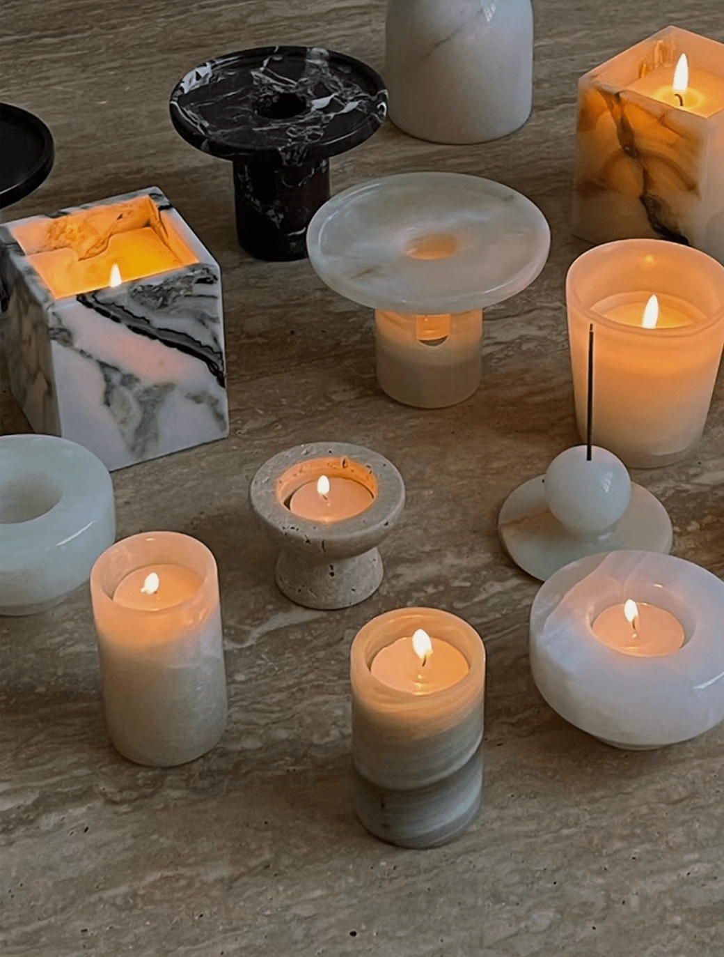 Cireian Jade Candle Holder