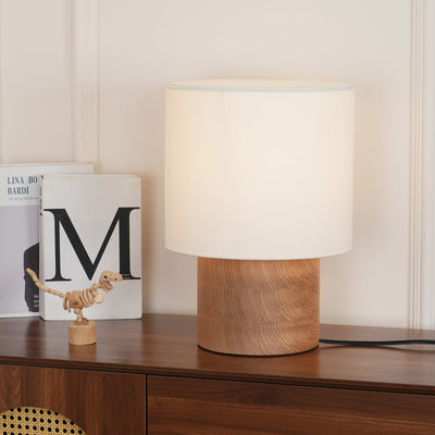 Alvira Minialist Wood Table Lamp
