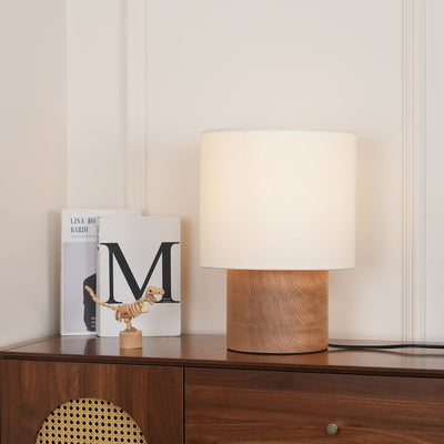 Alvira Minialist Wood Table Lamp