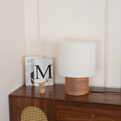 Alvira Minialist Wood Table Lamp