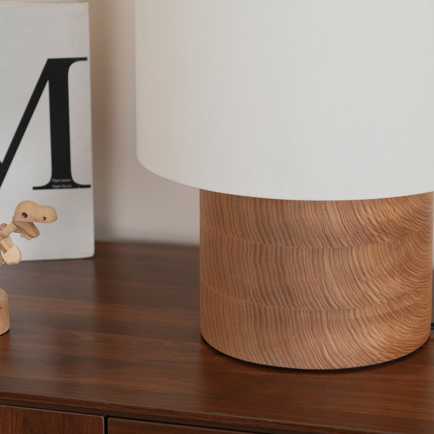 Alvira Minialist Wood Table Lamp