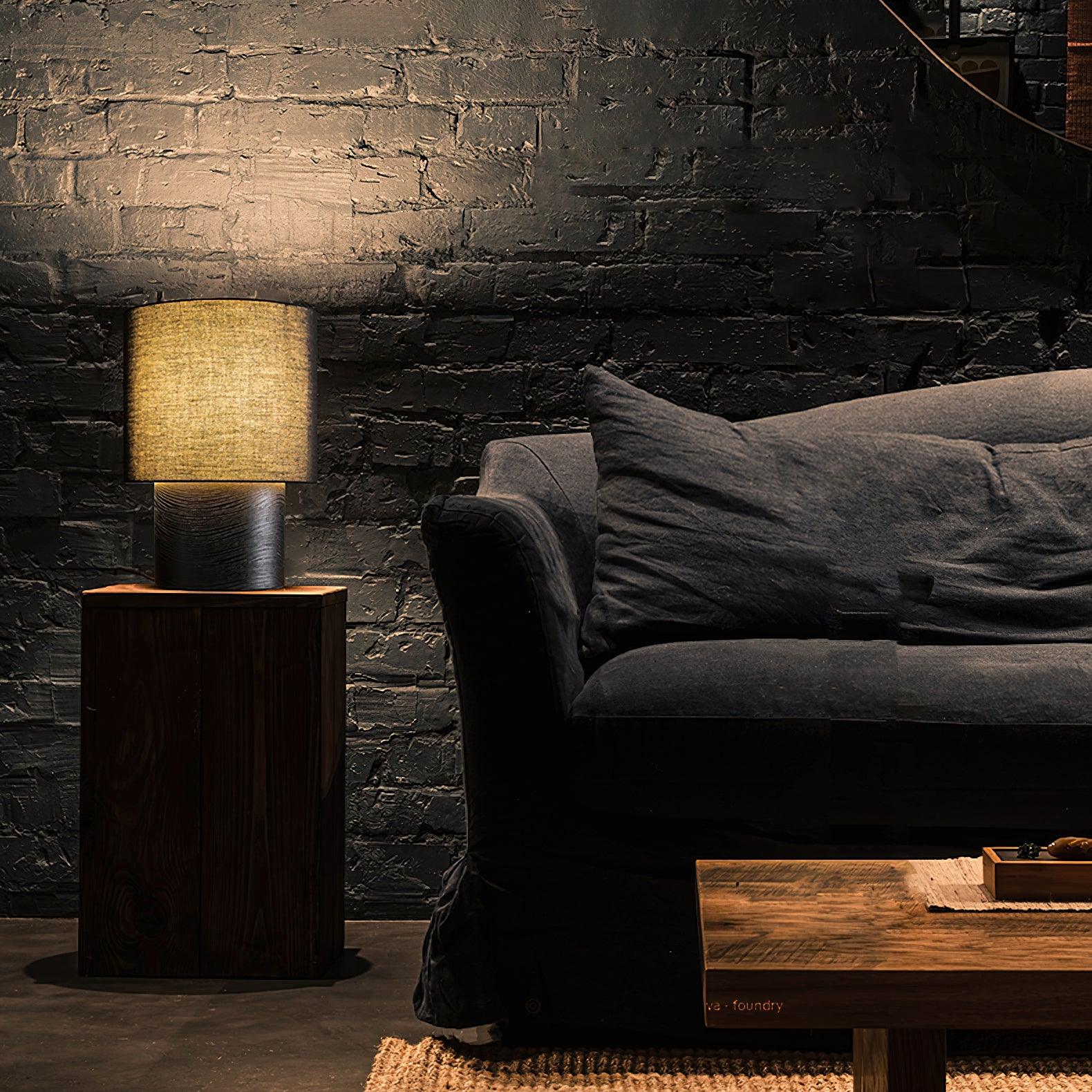 Alvira Minialist Wood Table Lamp