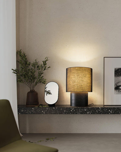 Alvira Minialist Wood Table Lamp