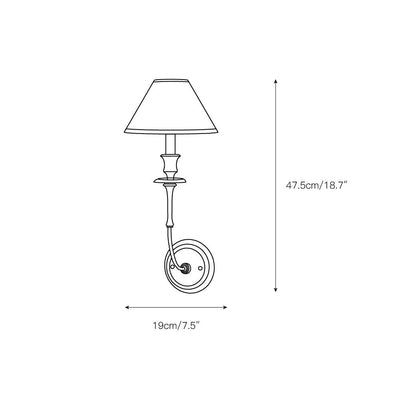 Vedoror Vintage Industrial Brass Fabric Wall Lamp - Neutral Decor
