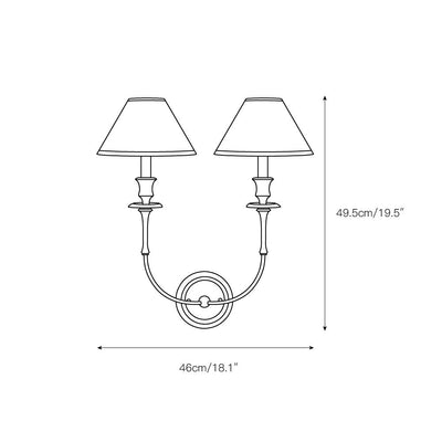Vedoror Vintage Industrial Brass Fabric Wall Lamp - Neutral Decor