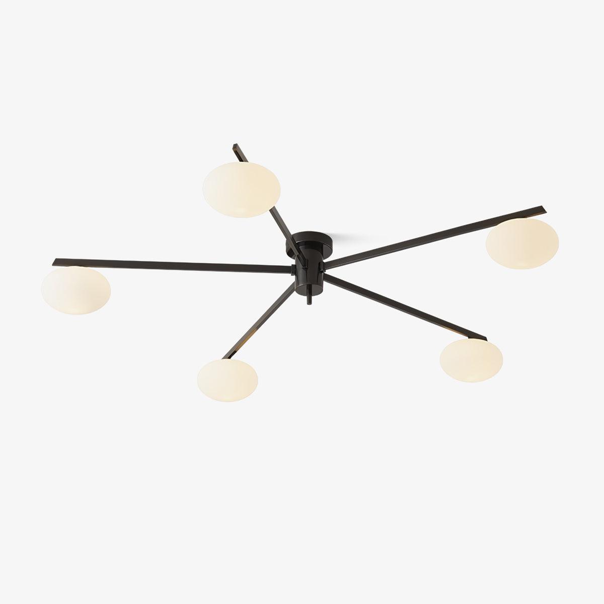 Lioraliella Ceiling Lamp Black White Glass