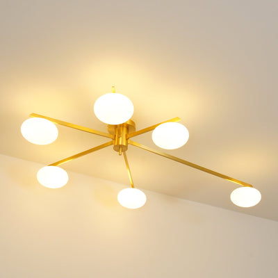 Lioraliella Ceiling Lamp Black White Glass