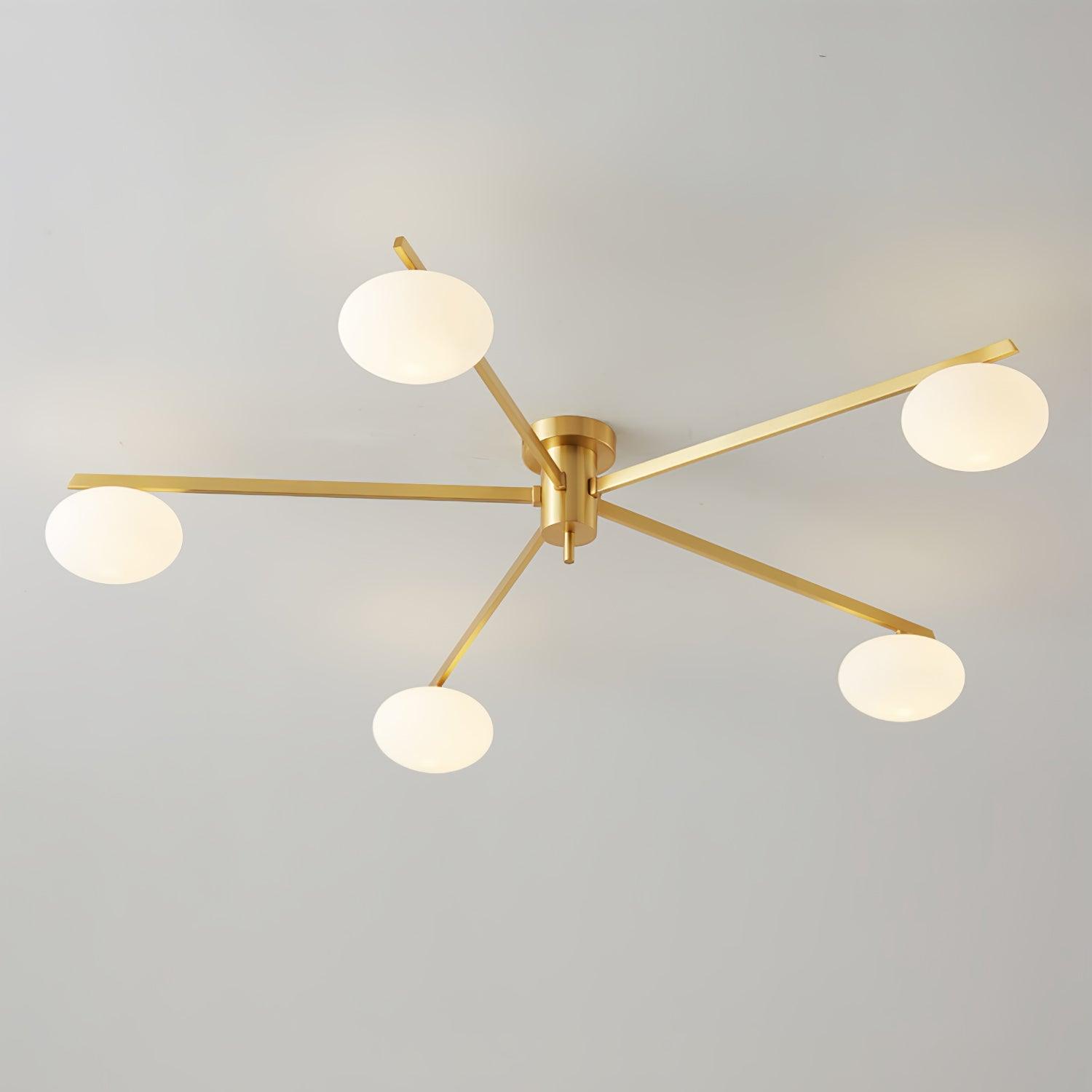 Lioraliella Ceiling Lamp Black White Glass