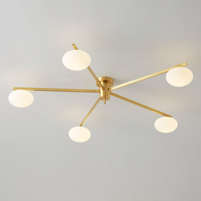 Lioraliella Ceiling Lamp Black White Glass