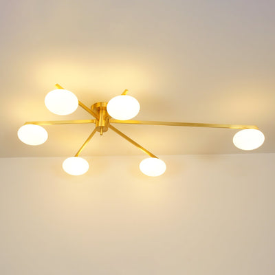 Lioraliella Ceiling Lamp Black White Glass