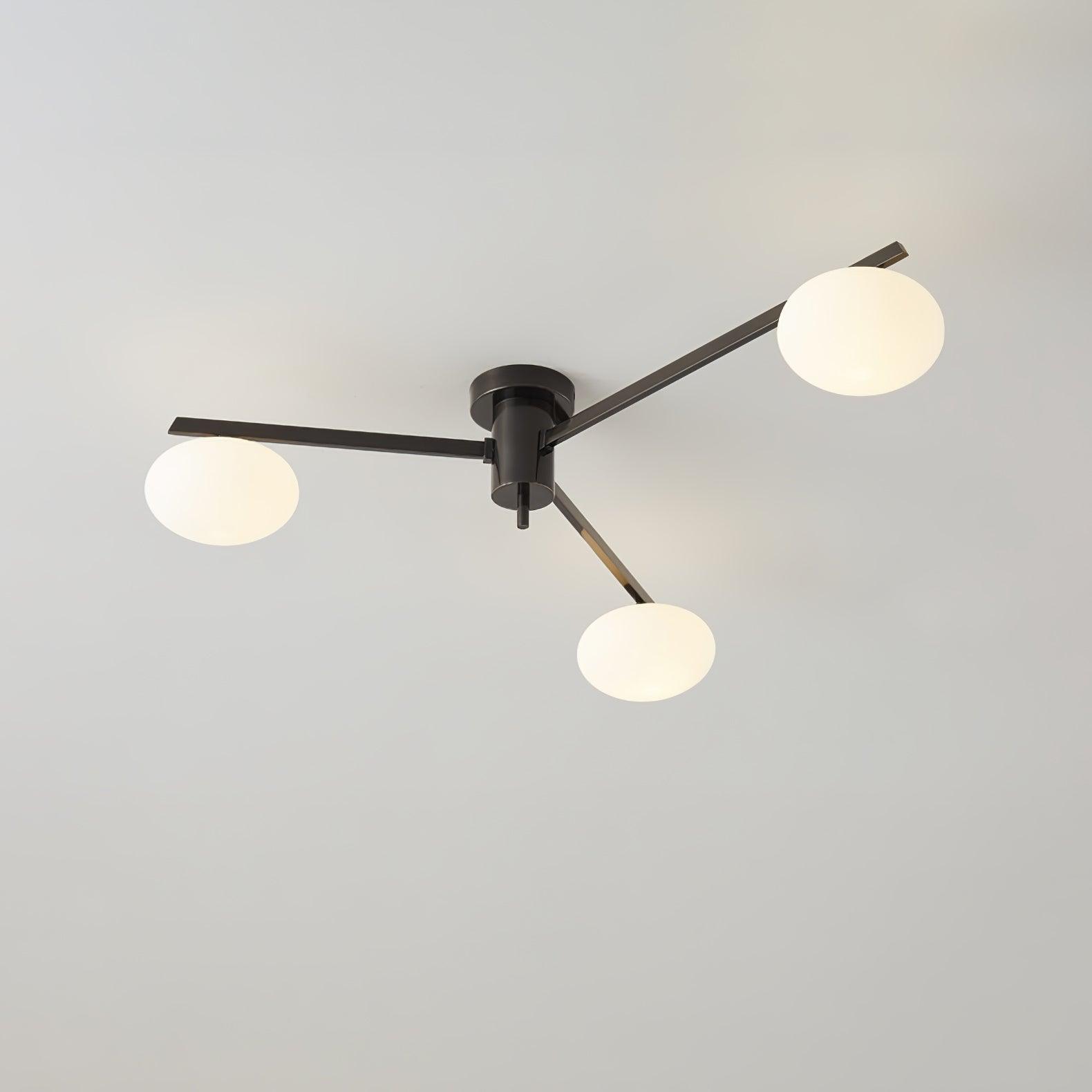 Lioraliella Ceiling Lamp Black White Glass
