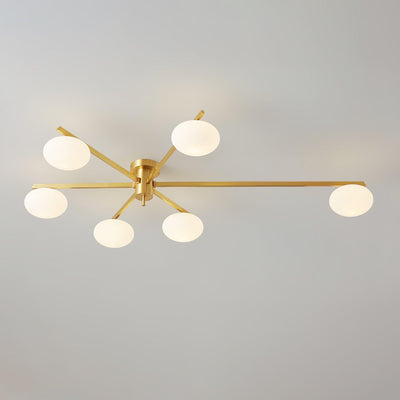 Lioraliella Ceiling Lamp Black White Glass