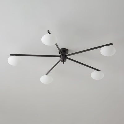 Lioraliella Ceiling Lamp Black White Glass