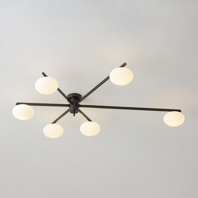 Lioraliella Ceiling Lamp Black White Glass