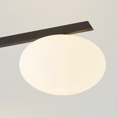 Lioraliella Ceiling Lamp Black White Glass