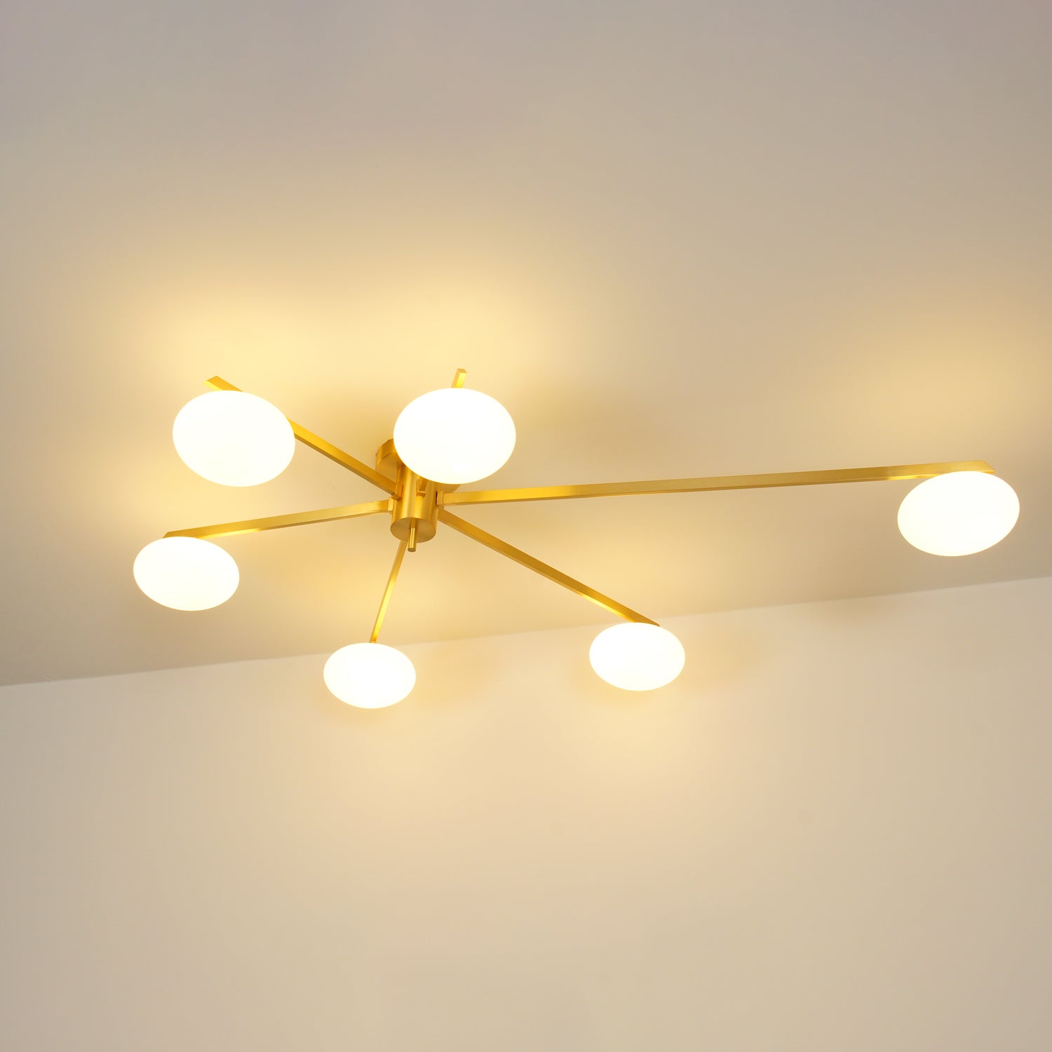 Lioraliella Ceiling Lamp Black White Glass