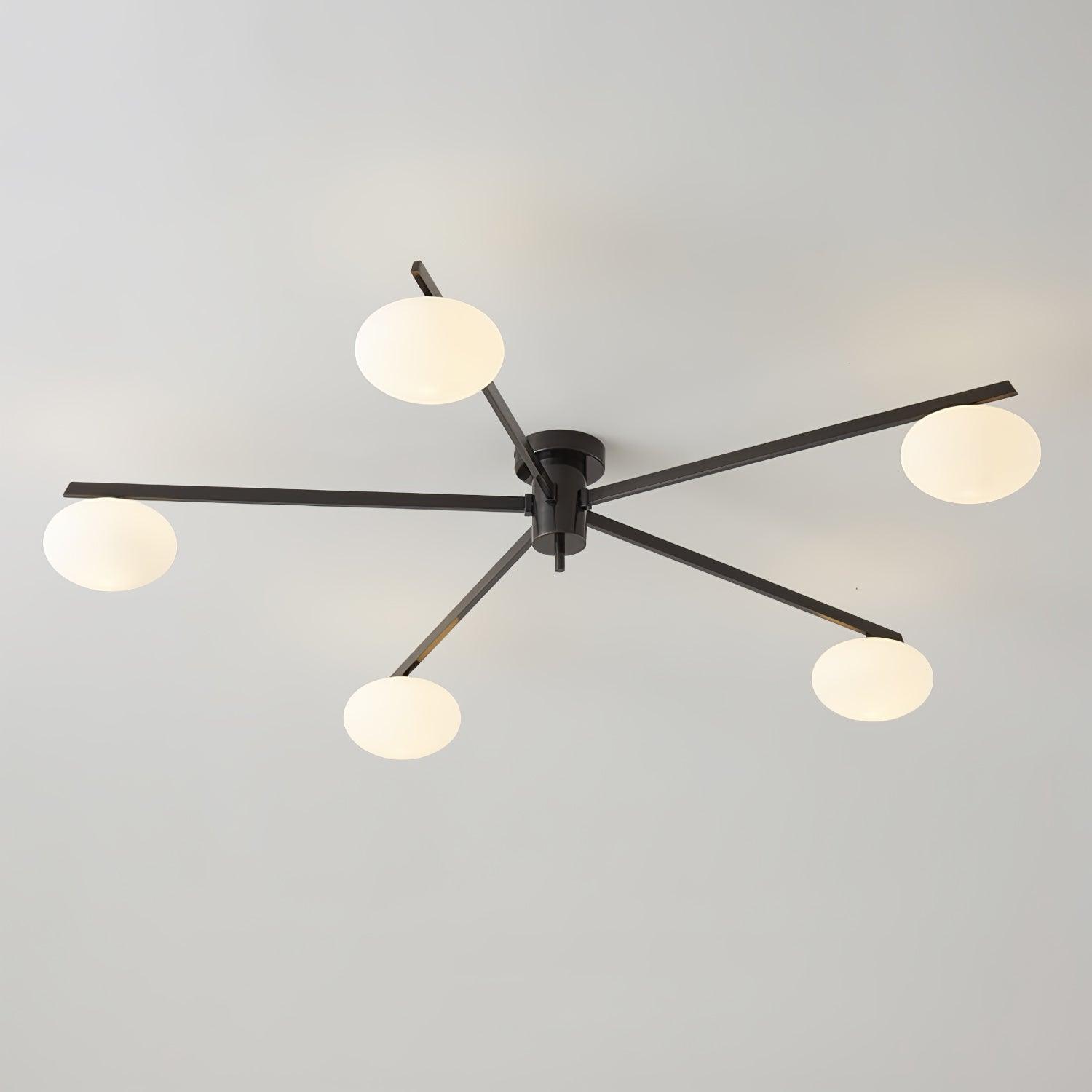 Lioraliella Ceiling Lamp Black White Glass