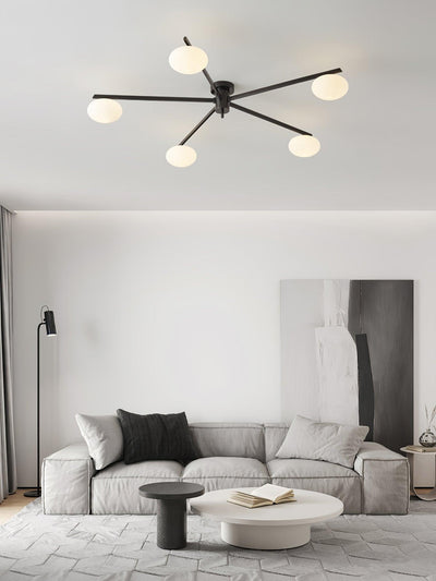 Lioraliella Ceiling Lamp Black White Glass