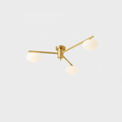 Lioraliella Ceiling Lamp Black White Glass