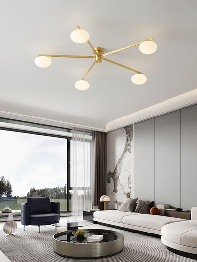 Lioraliella Ceiling Lamp Black White Glass