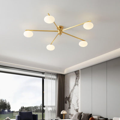 Lioraliella Ceiling Lamp Black White Glass