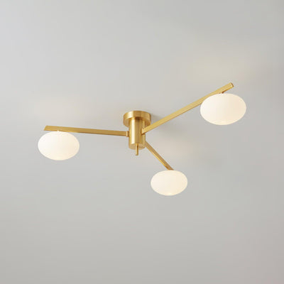 Lioraliella Ceiling Lamp Black White Glass