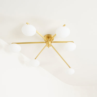 Lioraliella Ceiling Lamp Black White Glass