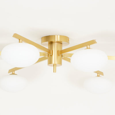 Lioraliella Ceiling Lamp Black White Glass