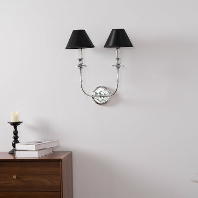 Vedoror Vintage Industrial Brass Fabric Wall Lamp - Neutral Decor