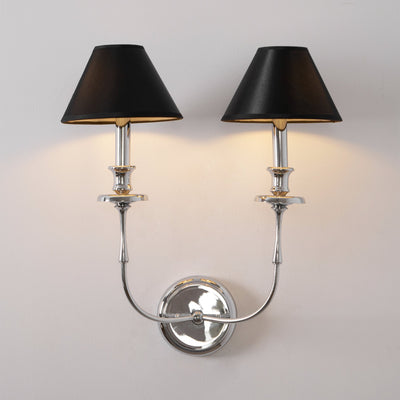 Vedoror Vintage Industrial Brass Fabric Wall Lamp - Neutral Decor