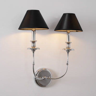 Vedoror Vintage Industrial Brass Fabric Wall Lamp - Neutral Decor