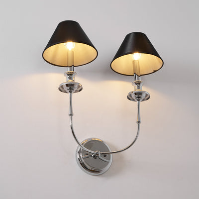 Vedoror Vintage Industrial Brass Fabric Wall Lamp - Neutral Decor