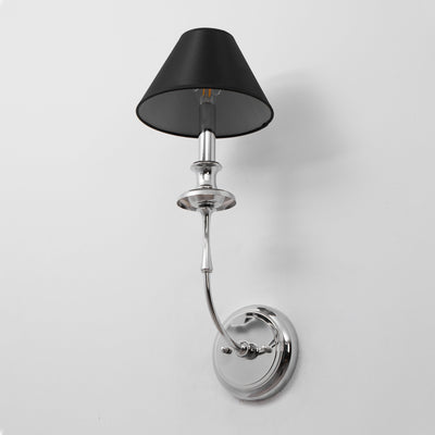 Vedoror Vintage Industrial Brass Fabric Wall Lamp - Neutral Decor
