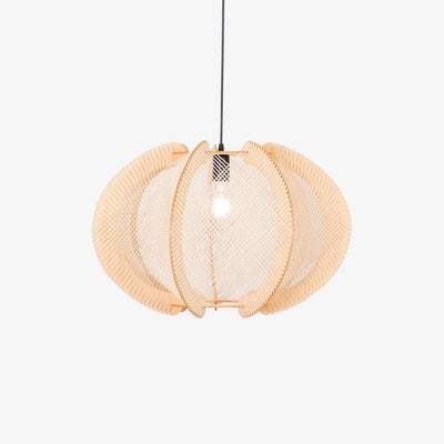 Atel Wood & Hemp Rope Pendant Light