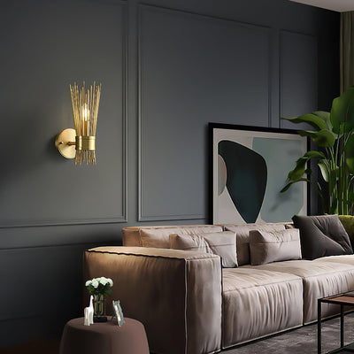 Thresher Postmodern Luxury Candle Brass Wall Light