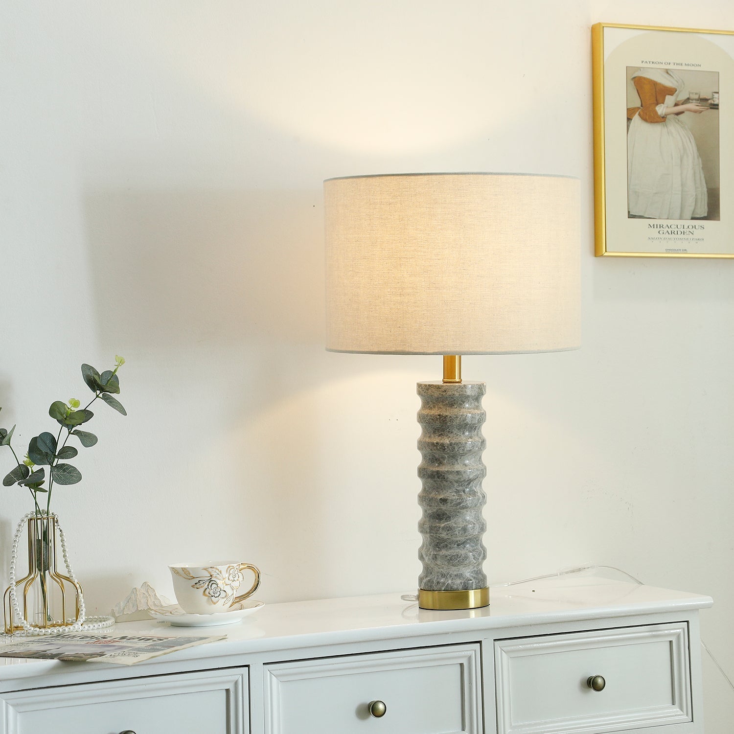 Waylon Modern Marble Table Lamp