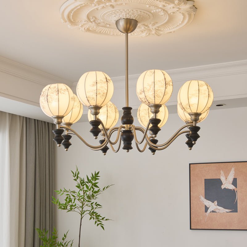 Osilan Traditional Elegance Vintage Wood Chandelier