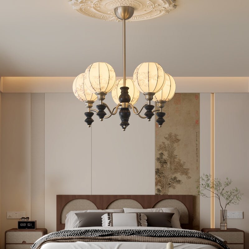Osilan Traditional Elegance Vintage Wood Chandelier