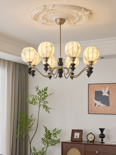 Osilan Traditional Elegance Vintage Wood Chandelier
