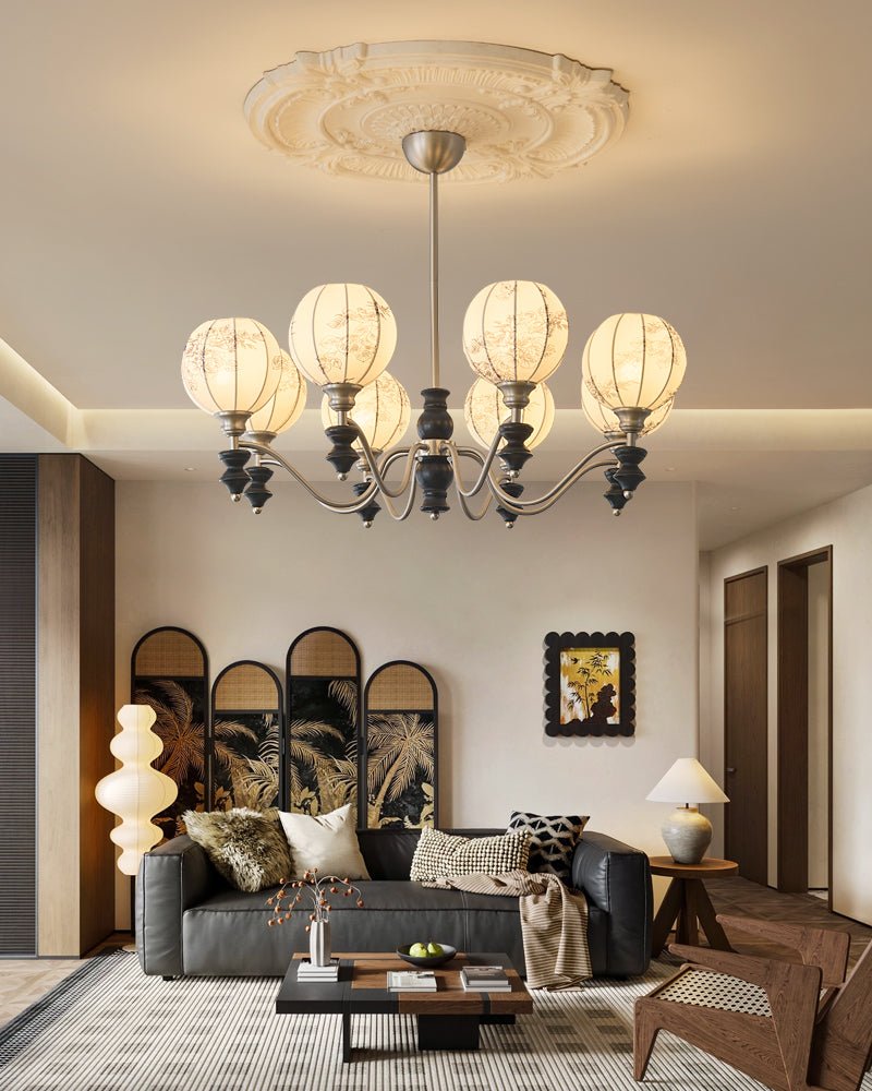 Osilan Traditional Elegance Vintage Wood Chandelier