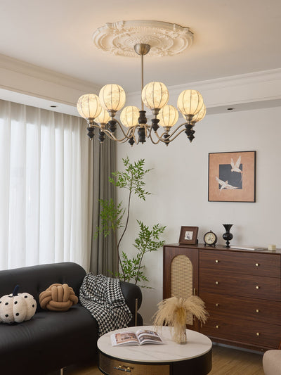 Osilan Traditional Elegance Vintage Wood Chandelier