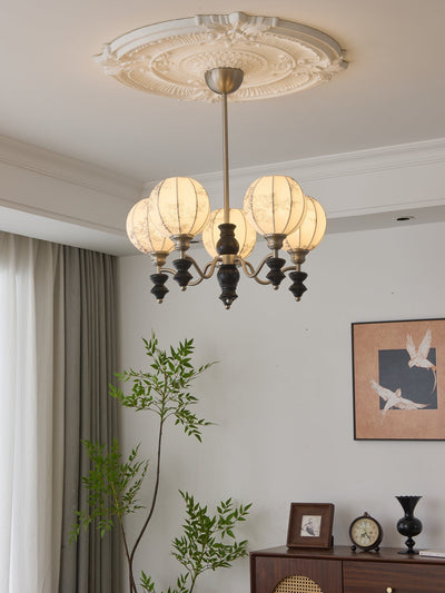 Osilan Traditional Elegance Vintage Wood Chandelier