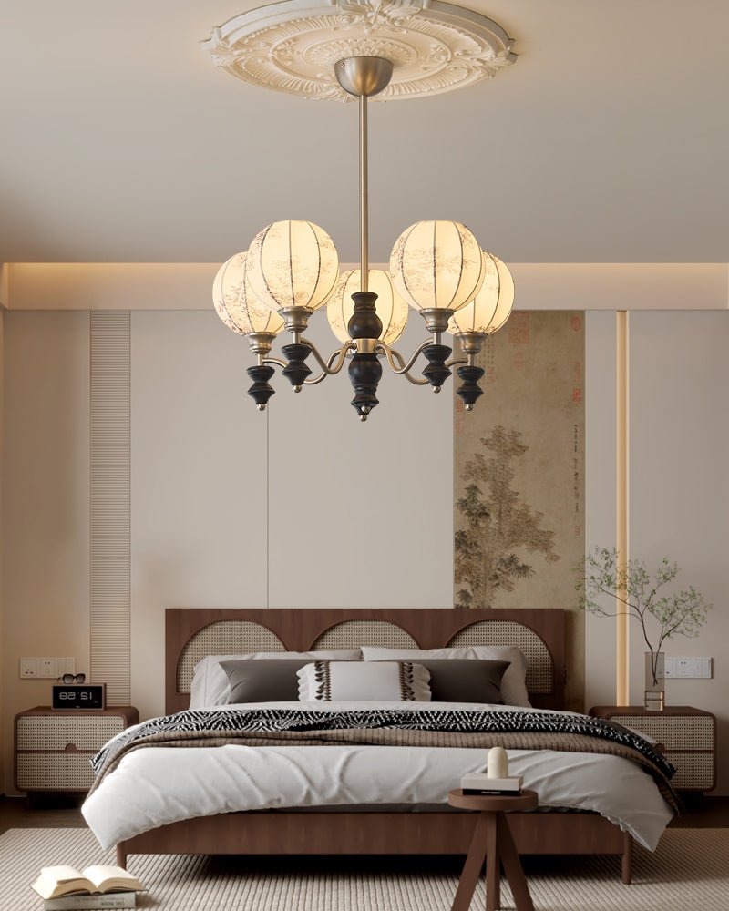 Osilan Traditional Elegance Vintage Wood Chandelier