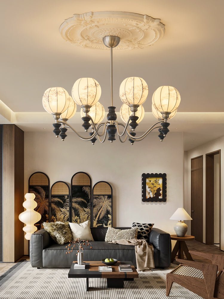 Osilan Traditional Elegance Vintage Wood Chandelier