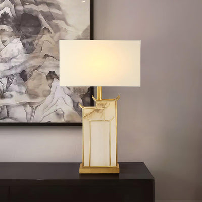 Nysilor Rectangular Glass Table Lamp
