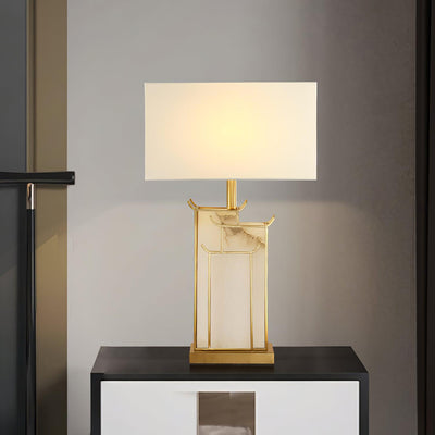 Nysilor Rectangular Glass Table Lamp