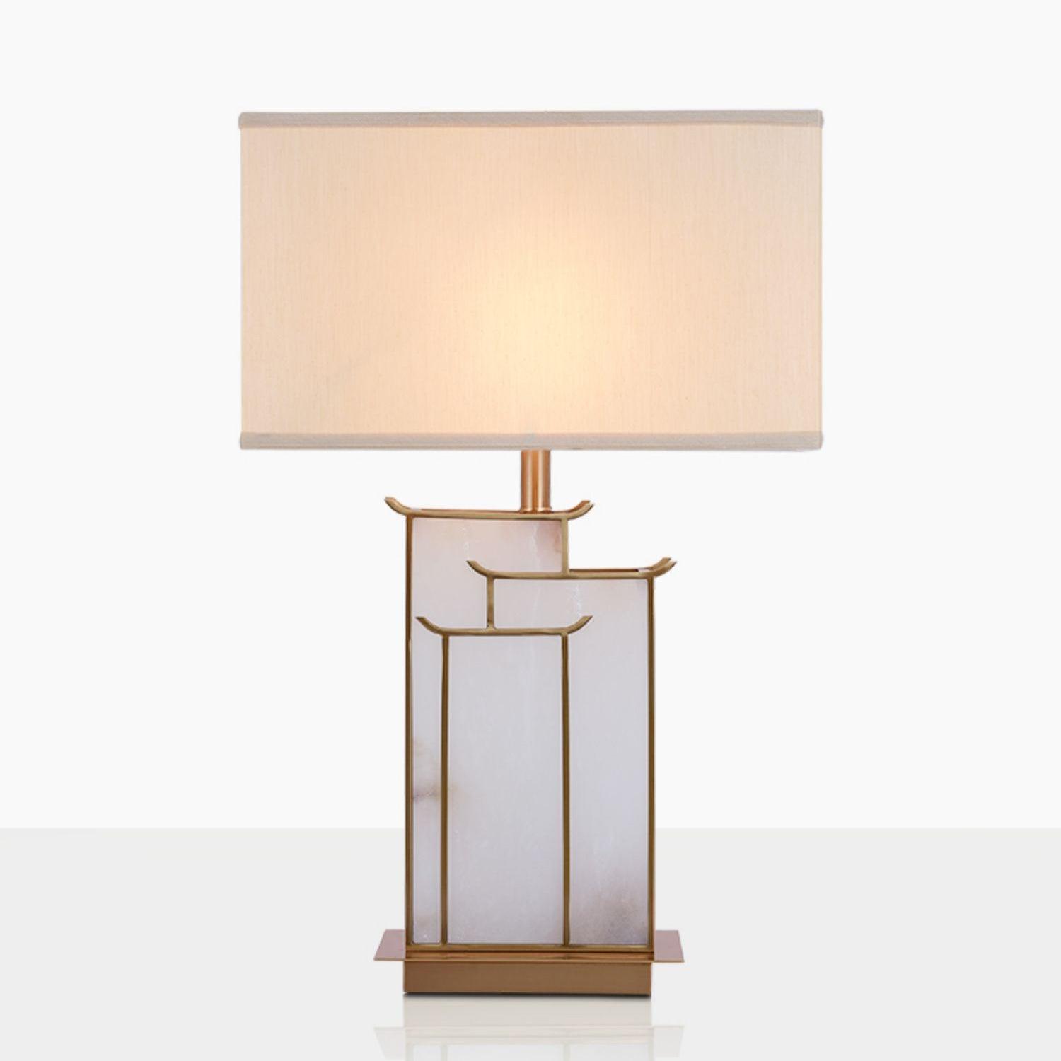 Nysilor Rectangular Glass Table Lamp